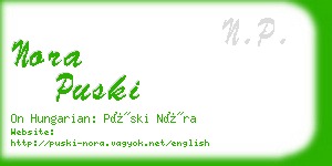 nora puski business card